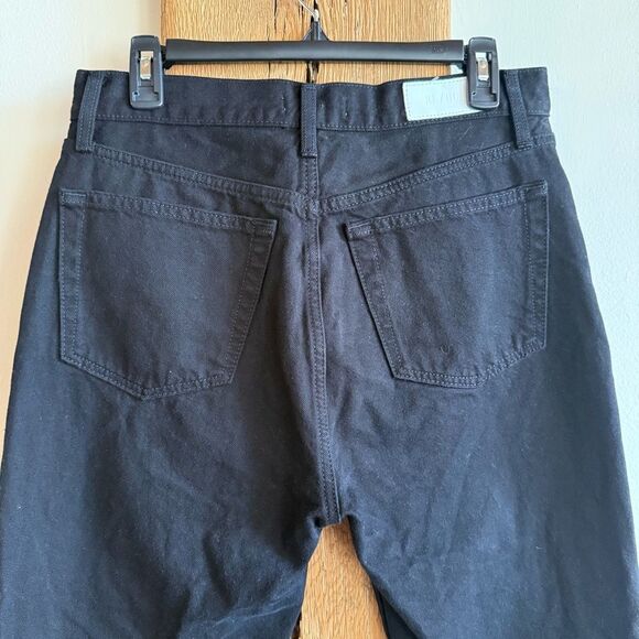 Re/Done 184-3WSTV27 Stove Pipe High-Rise Straight Jeans Black Size 29 - Picture 8 of 10